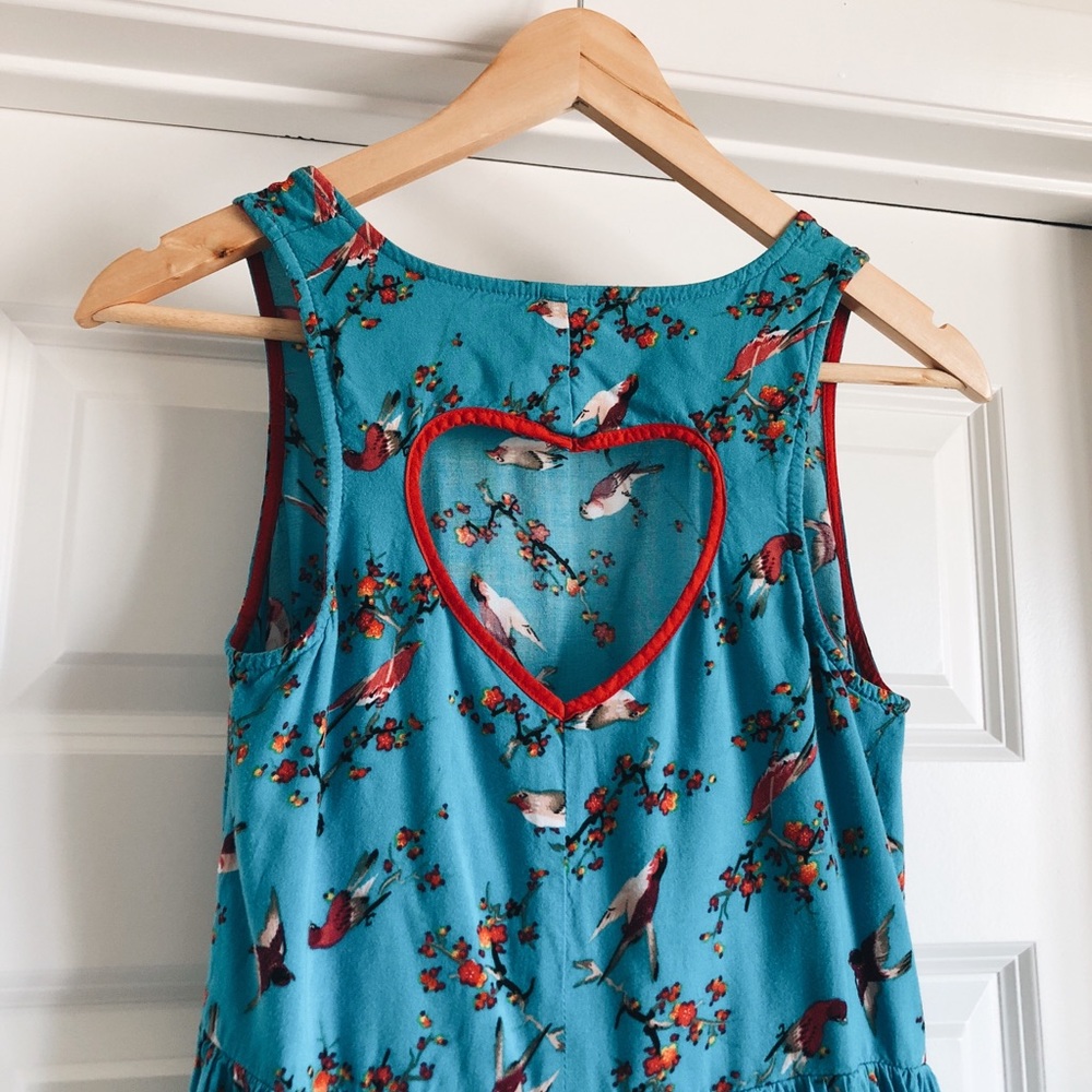 Bird-Patterned Flower Dress - Picture 3 of 4